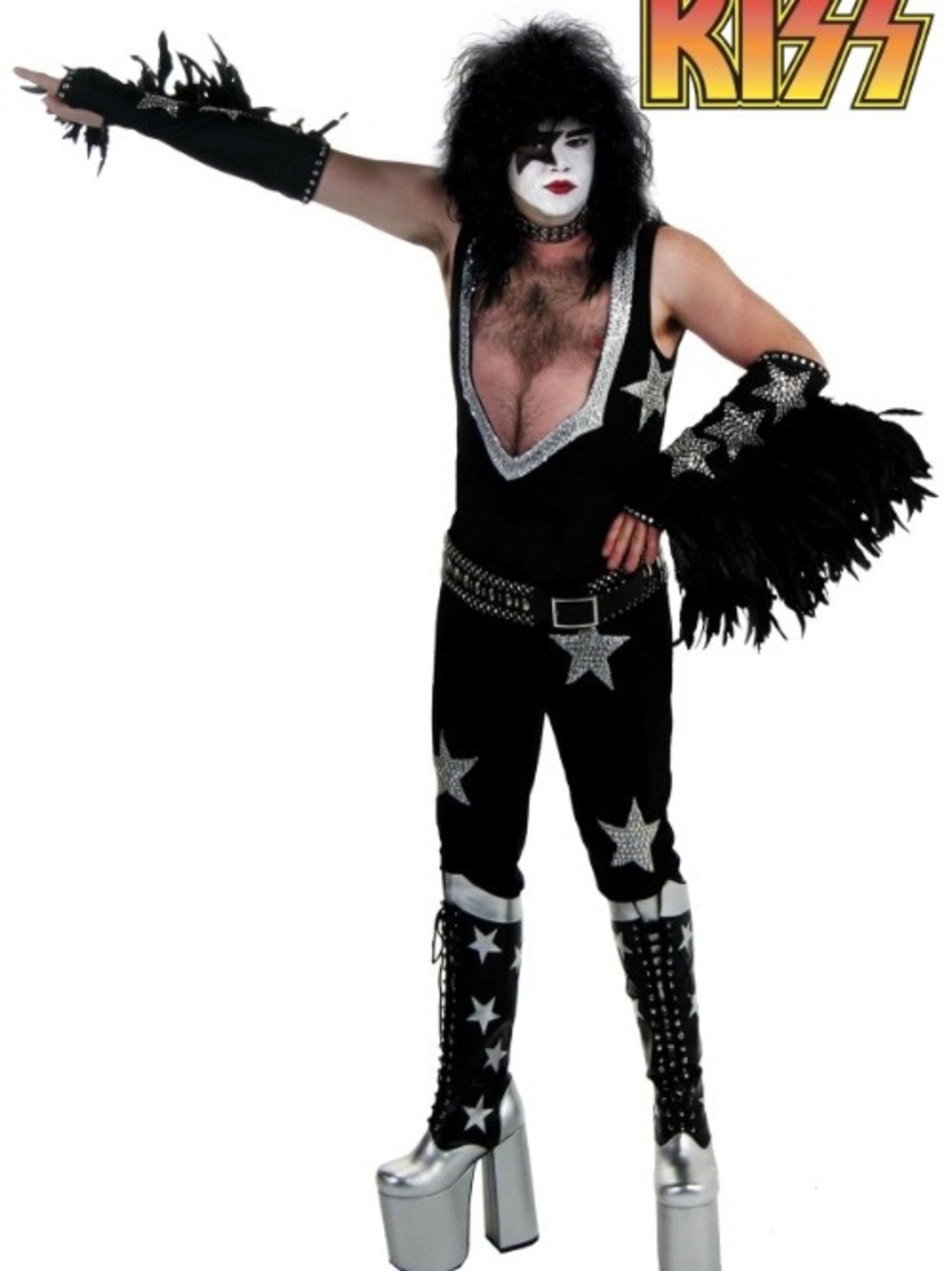 VTG KISS Paul Stanley Costume Adult Sz S/M